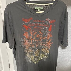 Ted Baker Charcoal and Orange Graphic Tee Size 5